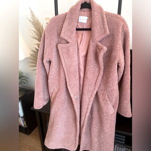 Pink Oversized (faux) Fur Coat